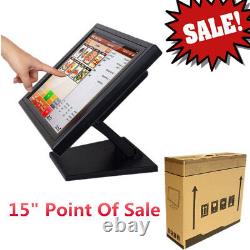 15 Inch Stand Touch Screen LCD Monitor with VGA TFT POS USB Interface For CCTV