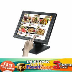 15 LCD Touch Screen Monitor VGA USB POS Touchscreen for Restaurant Bar Retail