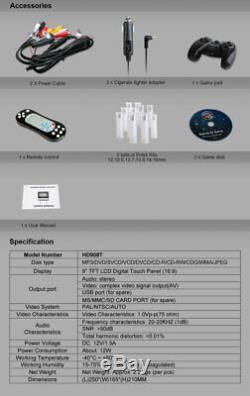 2X9Digital LCD TFT Touch Screen Headrest DVD Player Pillow Monitor FM/IR/USB