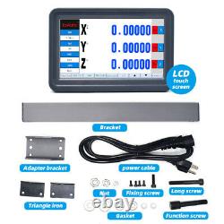 2/3 Achsen Digitalanzeige LCD DRO Touch Screen Anzeige 5µm Lineare Skala Scale