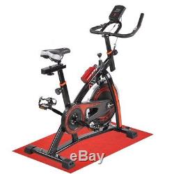 AW Spin Exercise Bike Cardio Workout Home Fitness LCD Bicycle Black INCD VAT