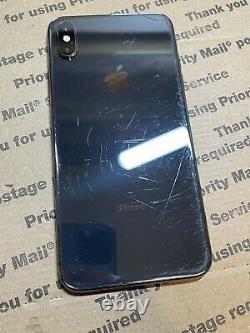 Apple iPhone XS Max 256GB Space Gray Unlocked A1921 Cracked LCD Spot Screen Back