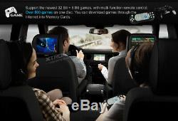 Black Car Headrest DVD Player 2x 9 TFT LCD Touch Screen FM/IR Game Zipper Cover