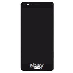 Black LCD Touch Screen Digitizer Assembly with Frame For OnePlus 3 3T A3000 3003