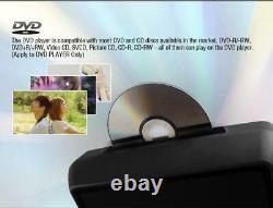 Black Pair 9 Touch Screen Headrest LCD Car Monitor DVD Usb Player No Headphones