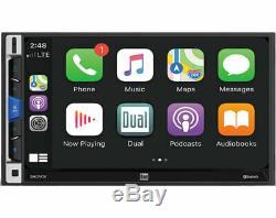 DUAL DMCPA70 7 LCD Multimedia Receiver Bluetooth Apple CarPlay Android Auto Car