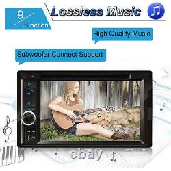 Double DIN 6.2 Inch In dash Car Stereo Radio CD DVD LCD Player Bluetooth MP3 New