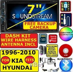 FITS 1996-2010 KIA HYUNDAI CD/DVD BLUETOOTH USB CAR STEREO With FREE BACKUP CAMERA