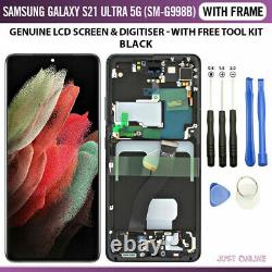 For Samsung Galaxy S21 Ultra 5G G998 Genuine OLED AMOLED LCD Screen + Frame UK