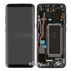For Samsung Galaxy s8 G950F LCD Display Touch screen Digitizer black+frame+cover