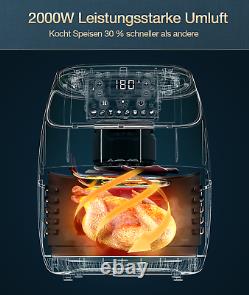 Friteuse Heißluft Fritteuse 5L Heißluft Ofen LCD-Touchscreen-Fritteuse 1500W DE