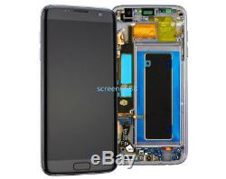 Für Samsung Galaxy S7 Edge G935F LCD Display+Touch Screen Glas+Rahmen Schwarz