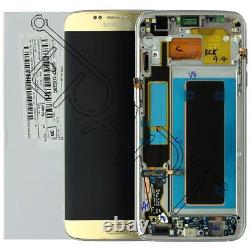 Genuine Samsung SM-G935 Galaxy S7 Edge LCD / Touch Screen Gold GH97-18533C