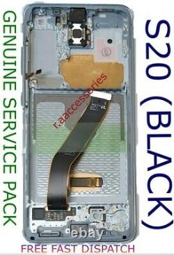 Genuine Service Pack Samsung Galaxy S20 (BLACK) LCD Screen Touch Digitiser