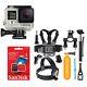 Gopro Hero4 Silver Edition Camera Chdhy-401 With Lcd With Lots Of Accessories
