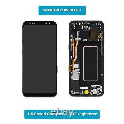 LCD Display For Samsung S8 Touch Screen High Quality Replacement FRAME BLACK