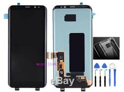 LCD Display Touch Screen For SAMSUNG GALAXY S8 SM-G950F Black + Tools + Case