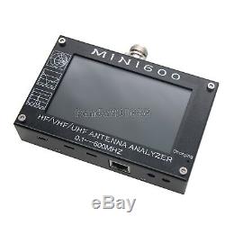 MINI600 HF/VHF/UHF Antenna Analyzer 0.1-600MHZ with 4.3 TFT LCD Touch Screen paDE