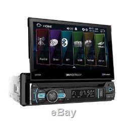NEW Soundstream 1 Din VR-75B DVD/CD/MP3 Player Flip Up 7 LCD Bluetooth USB AUX