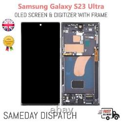 OLED For Samsung Galaxy S23 Ultra 5G S918U LCD Display Touch Screen + Frame