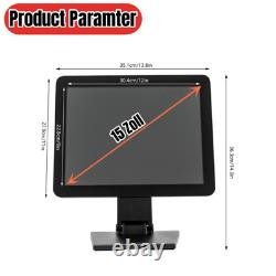 POS System 15 Inch LCD Touch Screen Cash Register Monitor Machine 1024x768 TOP