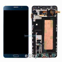 Per Samsung Galaxy Note 5 N920F lcd display touch screen Schermo+Frame blu+cover