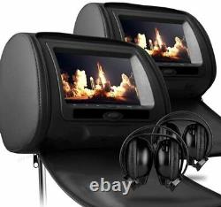 SONIC 2X7 Digital LCD TFT Screen CAR Headrest DVD Player Pillow Monitor, HR7