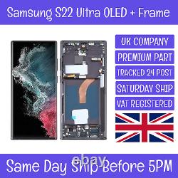 Samsung Galaxy S22 Ultra SM-S908 OLED LCD Screen Display Touch Digitizer + Frame