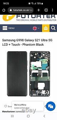 Samsung SM-G998 Galaxy S21 Ultra 5G LCD Display / Screen + Touch Phantom Black