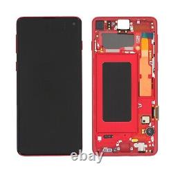 Service Pack Lcd For Samsung Galaxy S10 SM-G973F Display Touch Screen Red Org