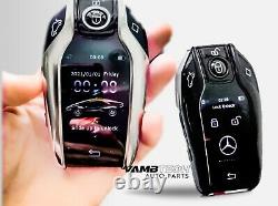 Smart Car Remote Key Intelligent Key Keyless Functions LCD Touch Screen SILVER