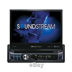 Soundstream 1 Din VR-720B-C DVD/CD Player Flip Up 7 LCD Bluetooth SD USB AUX