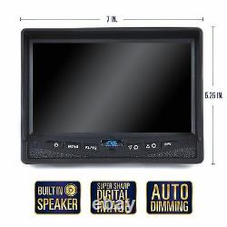 Trailer Blind Spot Backup Camera System 7 TFT LCD Screen 120° View Weatherproof