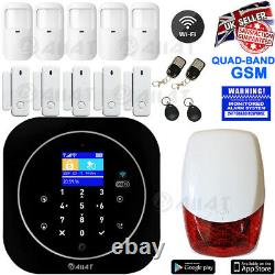 Wireless LCD Gsm Wifi Autodial Home House Office Security Burglar Intruder Alarm