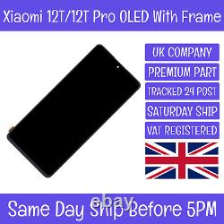 Xiaomi 12T/12T Pro Replacement OLED LCD Display Screen Touch Digitizer + Frame