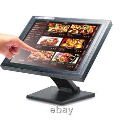 15 Moniteur à écran tactile USB LCD VGA avec support POS POUR Commerce de détail Restaurant