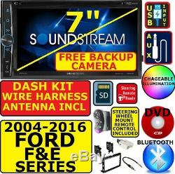 2004-16 Ford F & E Series Bluetooth CD / DVD Usb Rca Stéréo Avec Cam Gratuit Backup