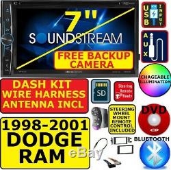 98-01 Dodge Ram Bluetooth CD / DVD Usb Aux Voitures Radio Stereo Pkg Gratuitementc Backup Cam