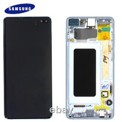 Affichage LCD Original Samsung Galaxy S10 Plus G975f + Écran Tactile Bleu