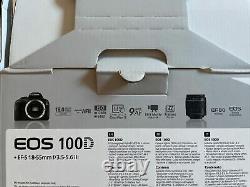 Canon Eos 100d 18,0 Mp Appareil Photo Numérique Slr Black Kit Avec Ef-s 18-55mm Is Stm