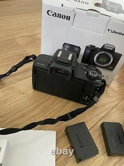 Canon Eos M50 LCD 3 Pouces 24.1mp 4k Wifi Construit En Flash Avec Kit Vlogger Noir