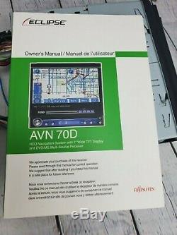 Eclipse Avn70d DVD / CD / Mp3 / Nav Multimedia Player 7 LCD Écran Tactile Unique Din