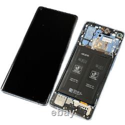 Écran LCD Touch Digitiser Batterie Cadre Pour Oppo Reno 4 Pro 5g Bleu Oem Tiré