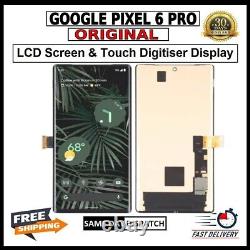 Écran d'origine Google Pixel 6 Pro LCD noir sans cadre, assemblage d'affichage tactile, Royaume-Uni.