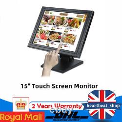 Écran tactile 15 pouces, affichage LCD, moniteur de point de vente USB tactile, moniteur de point de vente au détail