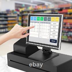 Écran tactile LCD 15 pouces avec support USB VGA POS pour kiosque de vente au détail, restaurant et bar