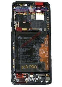 Emballage De Service Genuine Huawei P40 Pro Black LCD Display+touch Screen+frame+battery