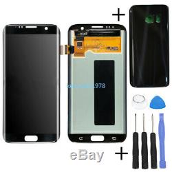 Für LCD Samsung Galaxy S7 Bord G935f Affichage Écran Tactile Digitizer Schwarz + Couverture
