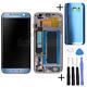 Für Samsung Galaxy S7 Bord G935f Lcd Écran Tactile Bildschirm + Rahmen Blau