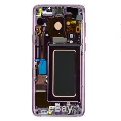 Für Samsung Galaxy S9 + G965f S9 Plus Amoled Écran LCD Tactile + Purple Frame